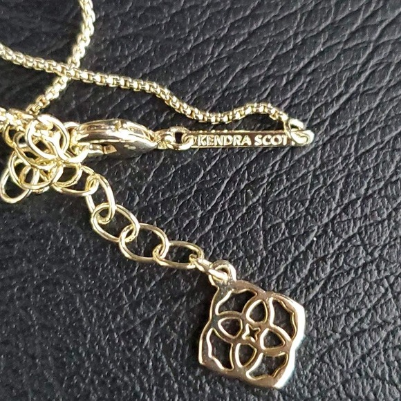 Kendra Scott Tess Gold Plated Pendant Necklace Berry Pink Drusy Sparkle Jewelry - Picture 7 of 8